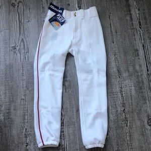 MIZUNO Youth L Premier Piped Red White High Performance Sports Baseball Pants